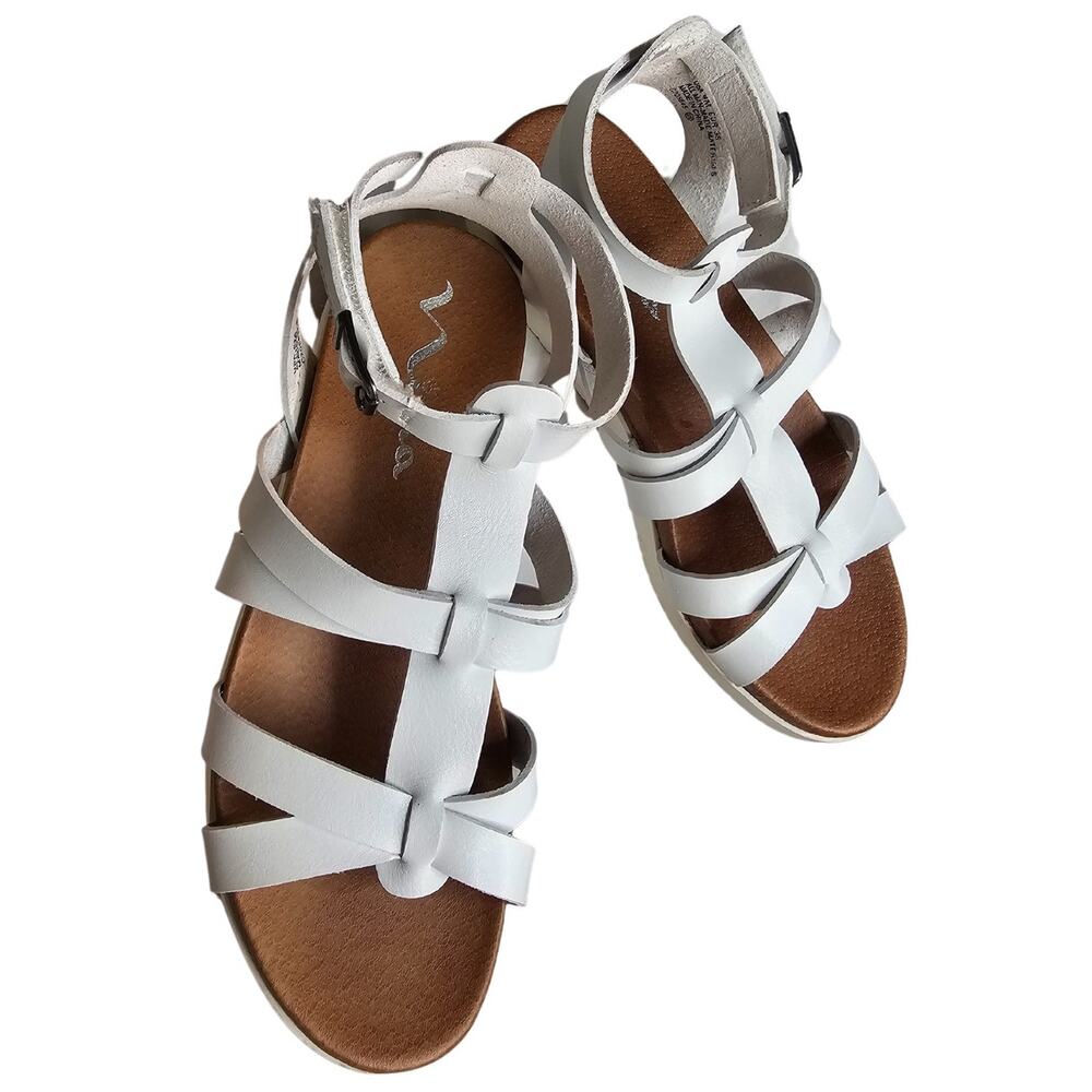 Nina Shoes Alpha Little Girls Gladiator Sandals Size 4 White Strappy Cushion - Picture 3 of 11